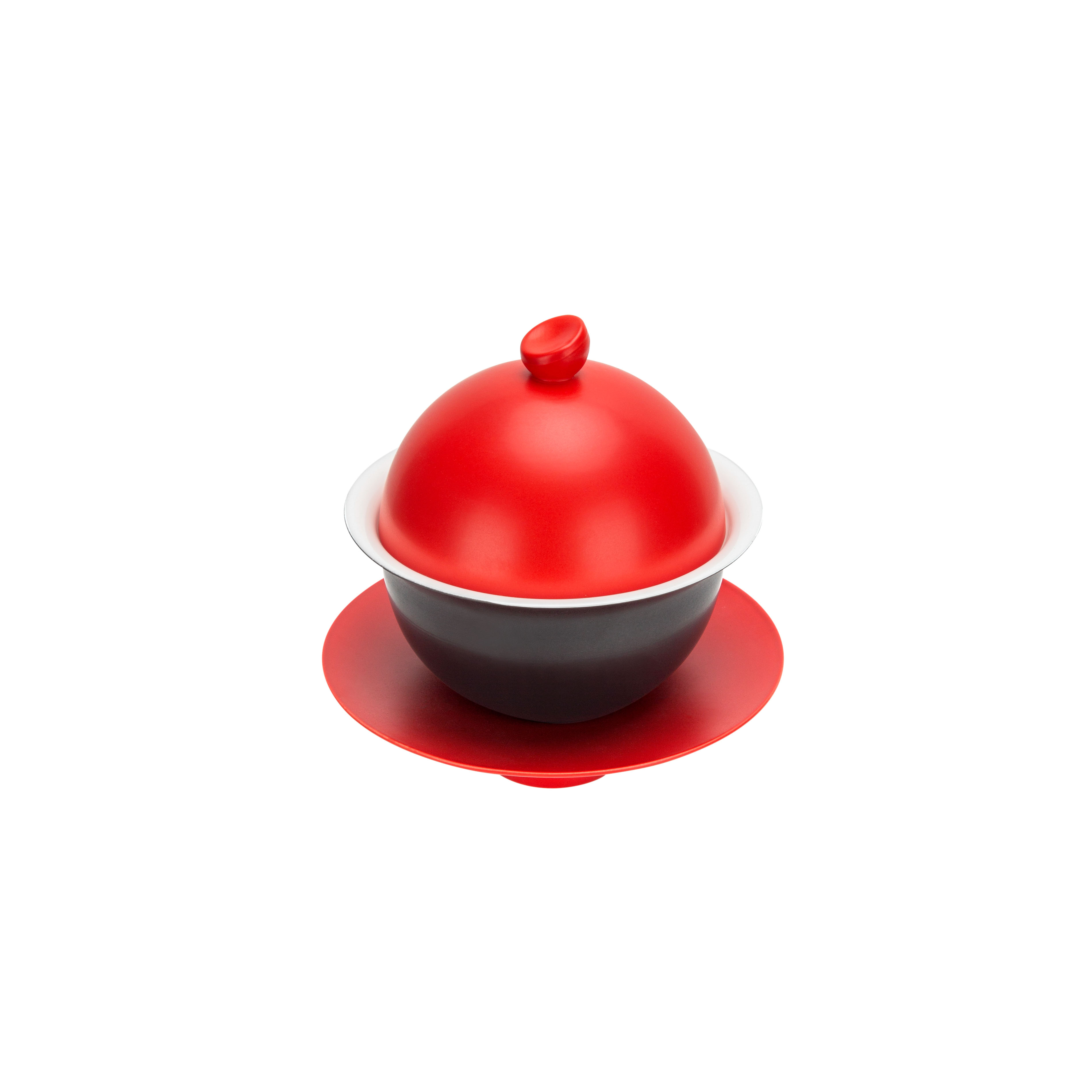 带盖汤盅常规款（红/黑）